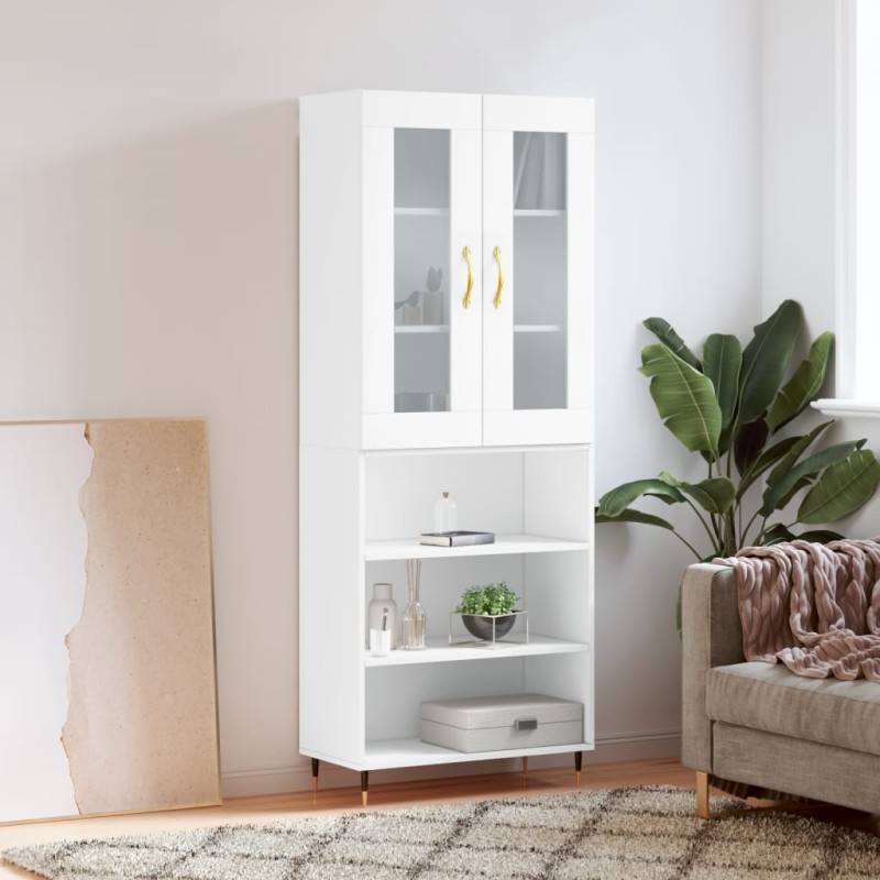 vidaXL Highboard Weiß 69,5x34x180 cm Holzwerkstoff vidaXL Highboard Weiß 69,5x34x180 cm Holzwerkstoff