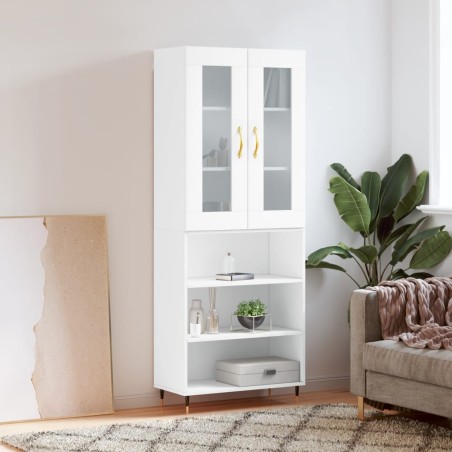 vidaXL Highboard Weiß 69,5x34x180 cm Holzwerkstoff