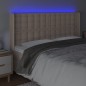 vidaXL LED Kopfteil Cappuccino-Braun 203x16x118/128cm Kunstleder vidaXL LED Kopfteil Cappuccino-Braun 203x16x118/128cm Kunstleder