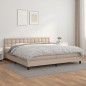 vidaXL Boxspringbett Matratze Cappuccino-Braun 200x200cm Kunstleder vidaXL Boxspringbett Matratze Cappuccino-Braun 200x200cm Kunstleder