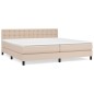 vidaXL Boxspringbett Matratze Cappuccino-Braun 200x200cm Kunstleder vidaXL Boxspringbett Matratze Cappuccino-Braun 200x200cm Kunstleder