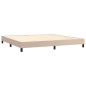 vidaXL Boxspringbett Matratze Cappuccino-Braun 200x200cm Kunstleder vidaXL Boxspringbett Matratze Cappuccino-Braun 200x200cm Kunstleder