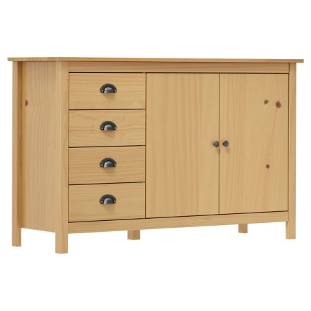 vidaXL Sideboard Hill Honigbraun 130x40x80 cm Massivholz Kiefer