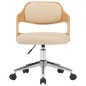 Drehbare Esszimmerstühle 2 Stk. Creme Bugholz und Kunstleder Drehbare Esszimmerstühle 2 Stk. Creme Bugholz und Kunstleder