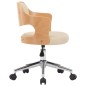 Drehbare Esszimmerstühle 2 Stk. Creme Bugholz und Kunstleder Drehbare Esszimmerstühle 2 Stk. Creme Bugholz und Kunstleder