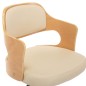 Drehbare Esszimmerstühle 2 Stk. Creme Bugholz und Kunstleder Drehbare Esszimmerstühle 2 Stk. Creme Bugholz und Kunstleder