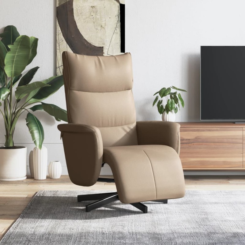 vidaXL Relaxsessel mit Fußteil Cappuccino-Braun Kunstleder vidaXL Relaxsessel mit Fußteil Cappuccino-Braun Kunstleder