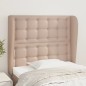 vidaXL Kopfteil mit Ohren Cappuccino-Braun 103x23x118/128cm Kunstleder