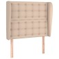 vidaXL Kopfteil mit Ohren Cappuccino-Braun 103x23x118/128cm Kunstleder