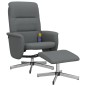 vidaXL Massagesessel mit Fußhocker Dunkelgrau Stoff vidaXL Massagesessel mit Fußhocker Dunkelgrau Stoff