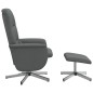 vidaXL Massagesessel mit Fußhocker Dunkelgrau Stoff vidaXL Massagesessel mit Fußhocker Dunkelgrau Stoff
