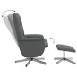 vidaXL Massagesessel mit Fußhocker Dunkelgrau Stoff vidaXL Massagesessel mit Fußhocker Dunkelgrau Stoff