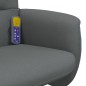 vidaXL Massagesessel mit Fußhocker Dunkelgrau Stoff vidaXL Massagesessel mit Fußhocker Dunkelgrau Stoff