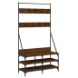 vidaXL Kleiderständer mit Schuhablage Braun Eichen-Optik 100x40x184 cm vidaXL Kleiderständer mit Schuhablage Braun Eichen-Optik 100x40x184 cm
