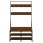 vidaXL Kleiderständer mit Schuhablage Braun Eichen-Optik 100x40x184 cm vidaXL Kleiderständer mit Schuhablage Braun Eichen-Optik 100x40x184 cm