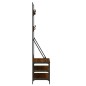 vidaXL Kleiderständer mit Schuhablage Braun Eichen-Optik 100x40x184 cm vidaXL Kleiderständer mit Schuhablage Braun Eichen-Optik 100x40x184 cm