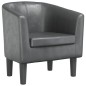 vidaXL Clubsessel Grau Kunstleder vidaXL Clubsessel Grau Kunstleder