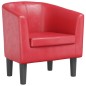 vidaXL Clubsessel Rot Kunstleder vidaXL Clubsessel Rot Kunstleder