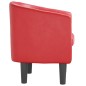 vidaXL Clubsessel Rot Kunstleder vidaXL Clubsessel Rot Kunstleder