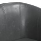 vidaXL Clubsessel mit Fußhocker Grau Kunstleder vidaXL Clubsessel mit Fußhocker Grau Kunstleder