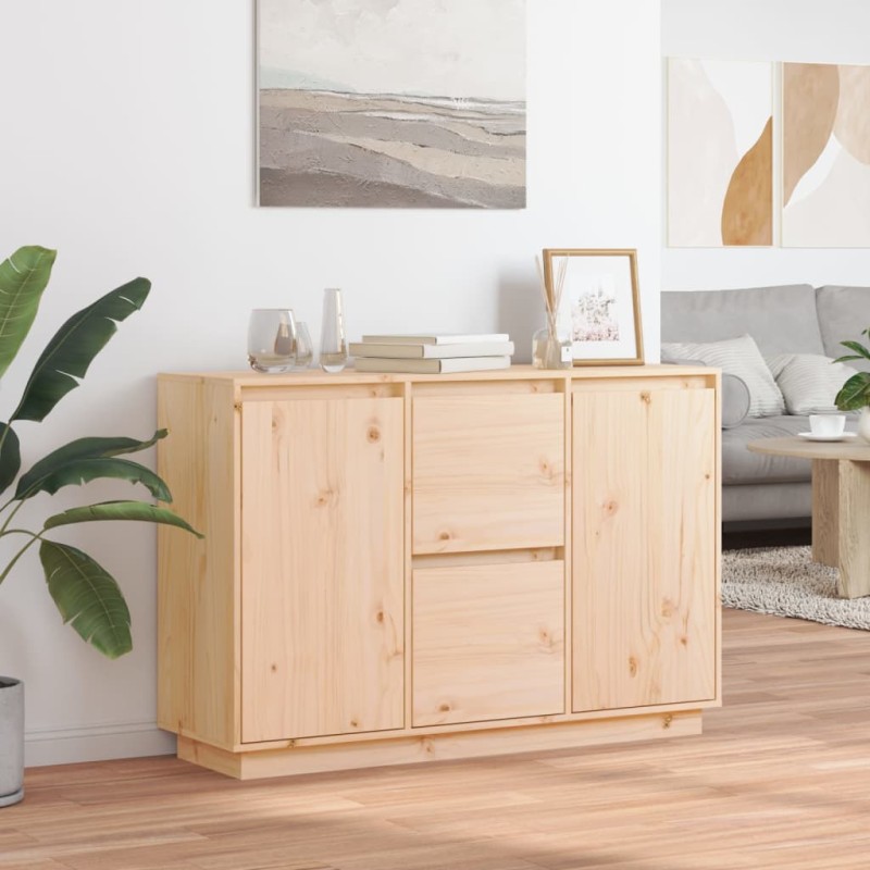 vidaXL Sideboard 110x34x75 cm Massivholz Kiefer vidaXL Sideboard 110x34x75 cm Massivholz Kiefer