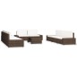 10-tlg. Garten-Lounge-Set Poly Rattan Braun 10-tlg. Garten-Lounge-Set Poly Rattan Braun