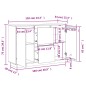 vidaXL Sideboard 110x34x75 cm Massivholz Kiefer vidaXL Sideboard 110x34x75 cm Massivholz Kiefer