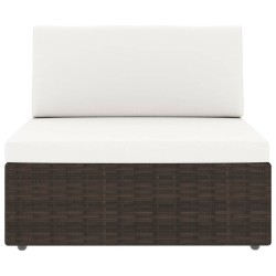 10-tlg. Garten-Lounge-Set Poly Rattan Braun