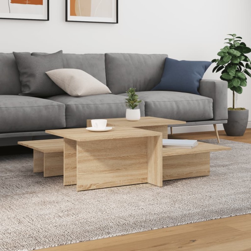 vidaXL Couchtische 2 Stk. Sonoma-Eiche Holzwerkstoff vidaXL Couchtische 2 Stk. Sonoma-Eiche Holzwerkstoff