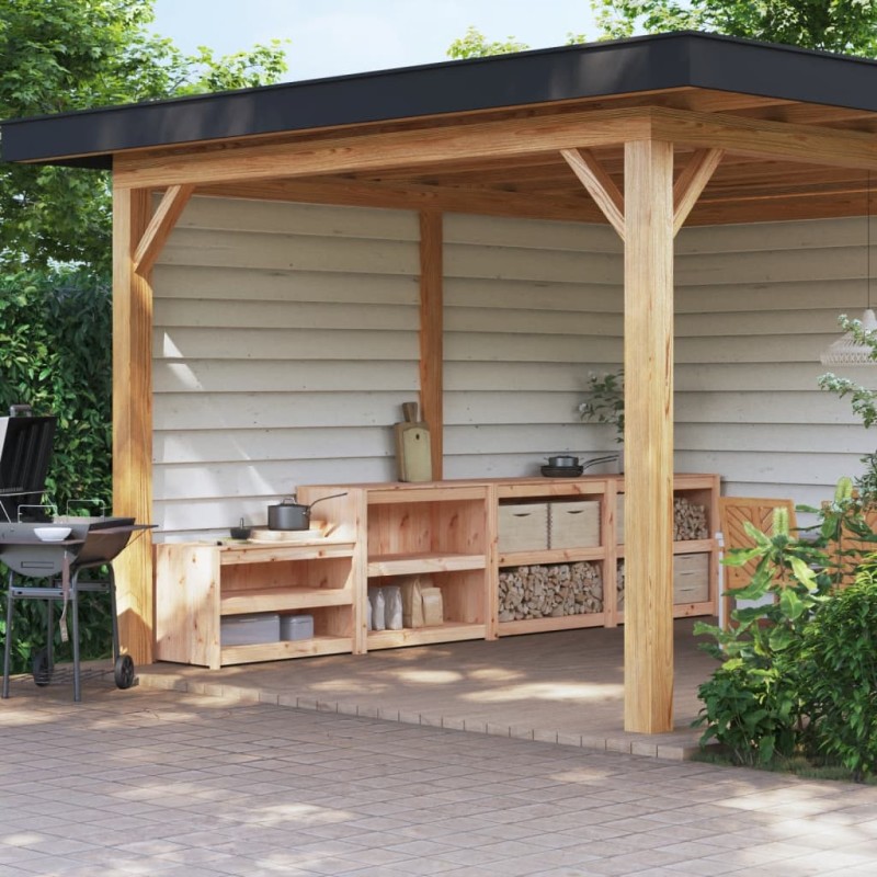 vidaXL Outdoor-Küchenschränke 3 Stk. Massivholz Kiefer vidaXL Outdoor-Küchenschränke 3 Stk. Massivholz Kiefer