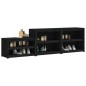 vidaXL Outdoor-Küchenschränke 3 Stk. Schwarz Massivholz Kiefer vidaXL Outdoor-Küchenschränke 3 Stk. Schwarz Massivholz Kiefer