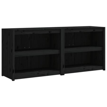vidaXL Outdoor-Küchenschränke 2 Stk. Schwarz Massivholz Kiefer