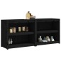 vidaXL Outdoor-Küchenschränke 2 Stk. Schwarz Massivholz Kiefer vidaXL Outdoor-Küchenschränke 2 Stk. Schwarz Massivholz Kiefer