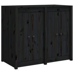 vidaXL Outdoor-Küchenschrank Schwarz Massivholz Kiefer