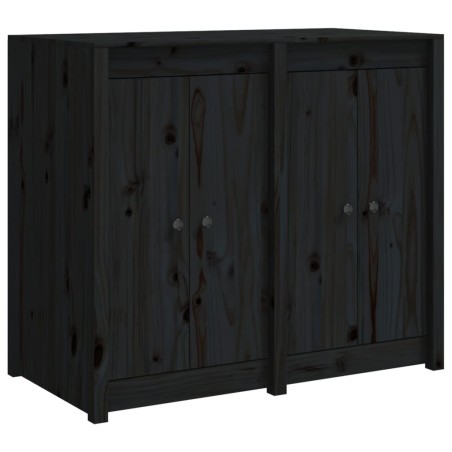 vidaXL Outdoor-Küchenschrank Schwarz Massivholz Kiefer