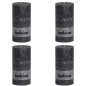 Bolsius Rustikale Stumpenkerzen 4 Stk. 200 x 100 mm Dunkelgrau Bolsius Rustikale Stumpenkerzen 4 Stk. 200 x 100 mm Dunkelgrau