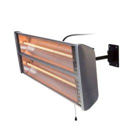 Sunred Halogen-Wandheizstrahler Subra 2400 W Silbern HWM24