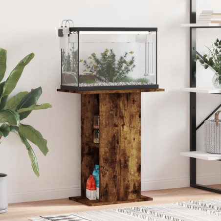 vidaXL Aquariumständer Räuchereiche 60,5x36x72,5 cm Holzwerkstoff