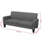 vidaXL 3-Sitzersofa 180 x 65 x 76 cm Dunkelgrau vidaXL 3-Sitzersofa 180 x 65 x 76 cm Dunkelgrau