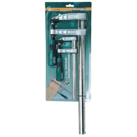 Brüder Mannesmann zweiteiliges Schraubzwingen-Set Metall 90440