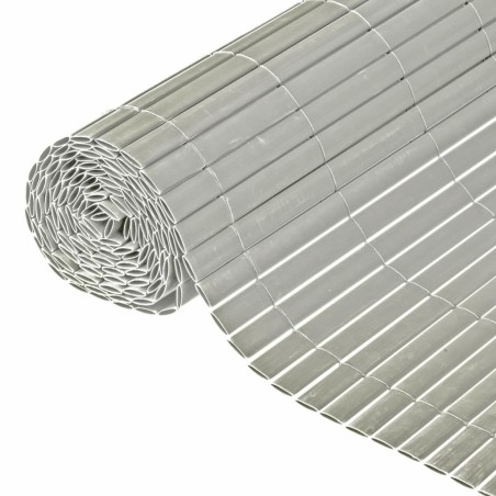 Nature Doppelseitiger Garten-Sichtschutz PVC 1×3 m Grau