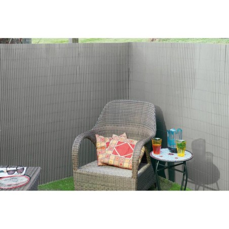 Nature Doppelseitiger Garten-Sichtschutz PVC 1×3 m Grau