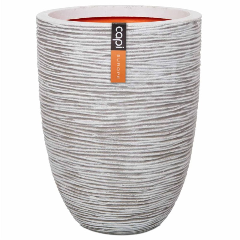 Capi Blumentopf Nature Rib Elegant Tief 46 x 58 cm Elfenbein PKOFI783 Capi Blumentopf Nature Rib Elegant Tief 46 x 58 cm Elfenbein PKOFI783