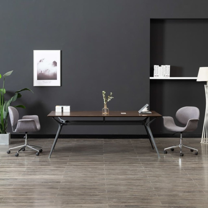 Drehbare Esszimmerstühle 2 Stk. Grau Stoff Drehbare Esszimmerstühle 2 Stk. Grau Stoff