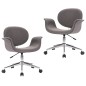 Drehbare Esszimmerstühle 2 Stk. Grau Stoff Drehbare Esszimmerstühle 2 Stk. Grau Stoff
