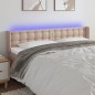 vidaXL LED Kopfteil Cappuccino-Braun 203x16x78/88 cm Kunstleder vidaXL LED Kopfteil Cappuccino-Braun 203x16x78/88 cm Kunstleder