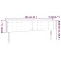 vidaXL LED Kopfteil Cappuccino-Braun 203x16x78/88 cm Kunstleder vidaXL LED Kopfteil Cappuccino-Braun 203x16x78/88 cm Kunstleder