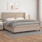 vidaXL Boxspringbett Matratze Cappuccino-Braun 200x200cm Kunstleder vidaXL Boxspringbett Matratze Cappuccino-Braun 200x200cm Kunstleder