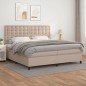 vidaXL Boxspringbett Matratze Cappuccino-Braun 200x200cm Kunstleder vidaXL Boxspringbett Matratze Cappuccino-Braun 200x200cm Kunstleder