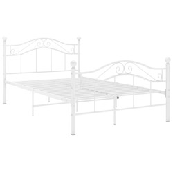 vidaXL Bett Weiß Metall 120x200 cm